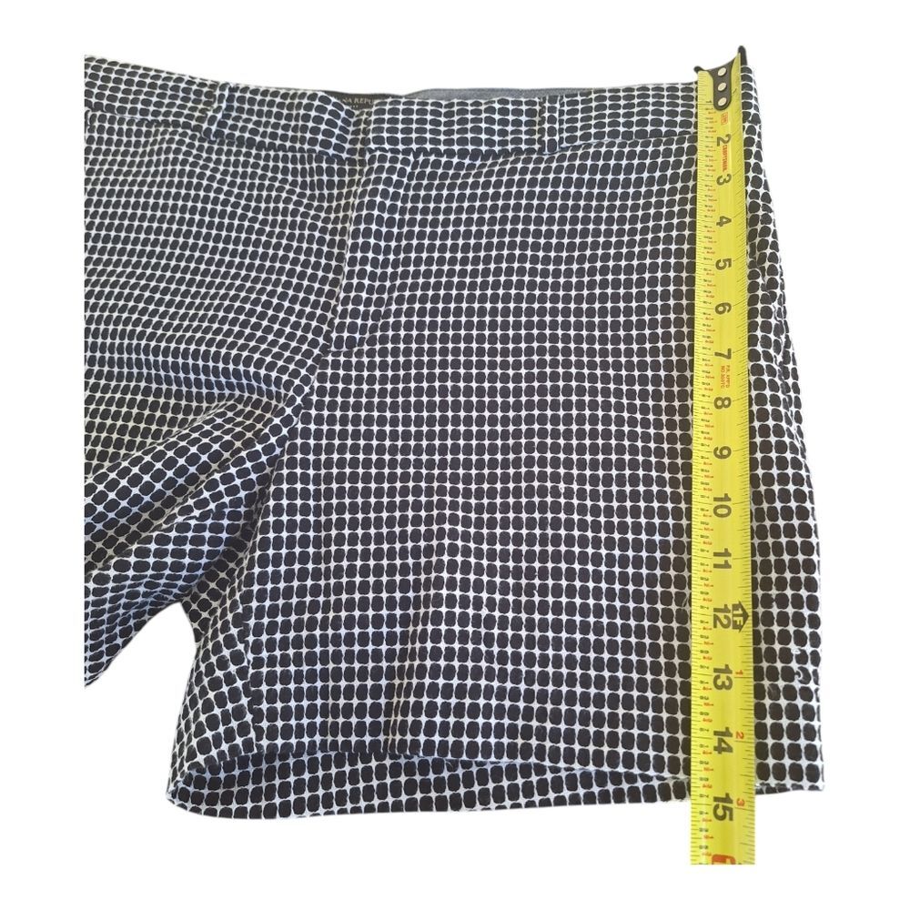 Banana Republic Tailored Jacquard Shorts size 10 Chinos 100% Cotton Black White - Picture 7 of 12